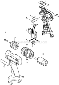 Part Location Diagram of 629817-8 Makita DC Motor
