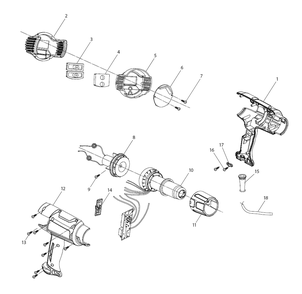 Fig-0 Diagram and Parts List for HG6530VK  Makita Heat Gun