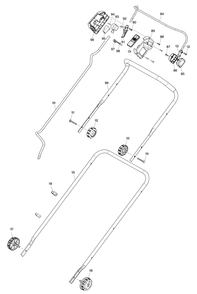 Fig-2 Diagram and Parts List for XML02PT  Makita Lawn Mower