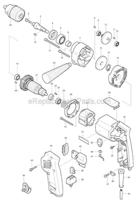 Part Location Diagram of 650208-2 Makita Variable Switch