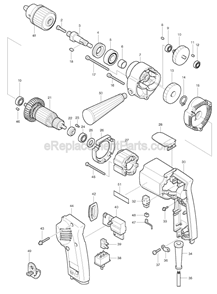 Page A Diagram and Parts List for 6303  Makita Electric Drill