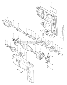 Part Location Diagram of 251851-6 Makita Screw M5X7