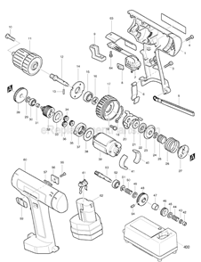 Part Location Diagram of 763103-8 Makita Keyless Drill Chuck 13