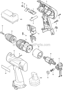 Part Location Diagram of 763191-5 Makita Keyless Drill Chuck 1/2\\\\\\\