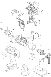 Part Location Diagram of 253798-0 Makita Flat Washer 13