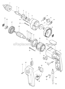 Page A Diagram and Parts List for 6402  Makita Electric Drill