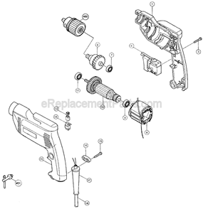 Page A Diagram and Parts List for 6407  Makita Electric Drill