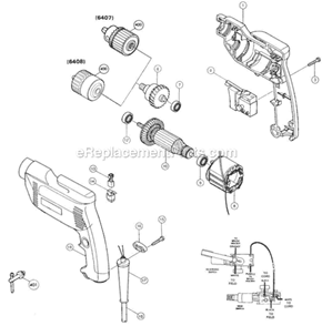 Page A Diagram and Parts List for 6408K  Makita Electric Drill