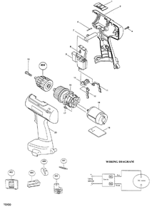 Page 1 Diagram and Parts List for 6228DWE  Makita Drill