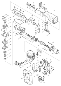Page 1 Diagram and Parts List for BJR240  Makita Saw