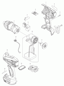 Page 2 Diagram and Parts List for XPT02Z  Makita Drill