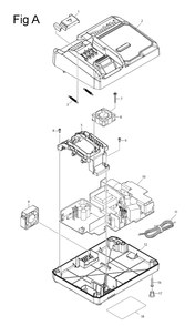 Fig-1 Diagram and Parts List for GAG04M1  Makita Angle Grinder