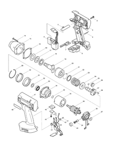 Page 1 Diagram and Parts List for BTW151Z  Makita Drill