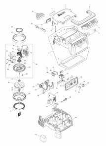 Page 2 Diagram and Parts List for XCV07PTX  Makita Upright Vacuum