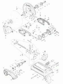 Page 1 Diagram and Parts List for LW1401  Makita Saw