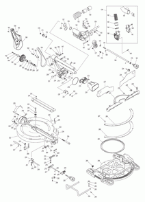 Page 1 Diagram and Parts List for XSL06PT  Makita Saw