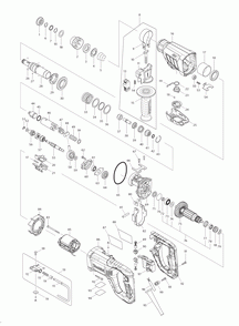 Page 1 Diagram and Parts List for HR2641X1  Makita Hammer