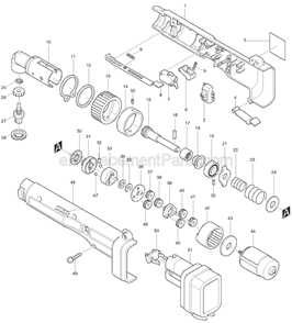 Part Location Diagram of 233025-1 Makita Compression Spring 2