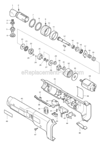 Part Location Diagram of 631283-7 Makita Control Circuit