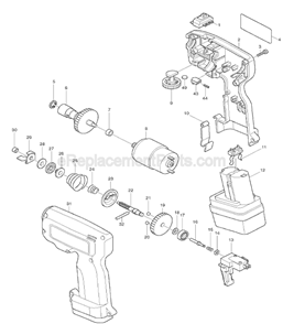 Part Location Diagram of 253821-1 Makita F. Washer 3