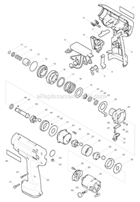 Page A Diagram and Parts List for 6797FD  Makita Cordless Drill