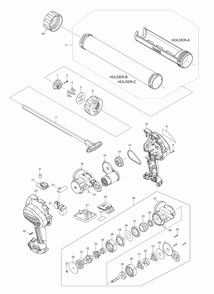 Page 1 Diagram and Parts List for GC01ZA  Makita Caulking Gun