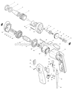 Part Location Diagram of 155283-8 Makita Handle Cover