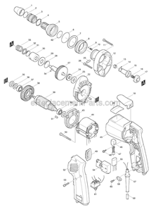 Part Location Diagram of 322070-2 Makita Front Cap 12