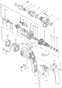 Page A Diagram and Parts List for 6823N  Makita Electric Drill