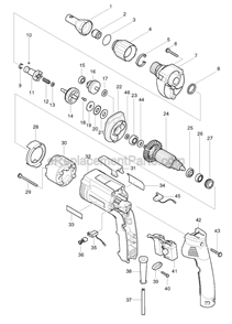 Part Location Diagram of 267017-8 Makita Flat Washer 8