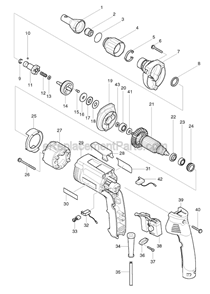 Part Location Diagram of 643948-9 Makita Brush Holder