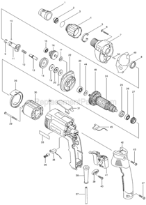 Page A Diagram and Parts List for 6826N  Makita Electric Drill