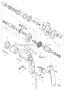Part Location Diagram of 261111-8 Makita Urethane Washer 8
