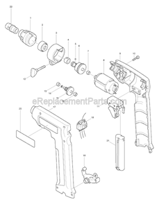 Page A Diagram and Parts List for 6891D  Makita Electric Drill