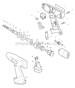 Part Location Diagram of 183168-8 Makita Housing Set