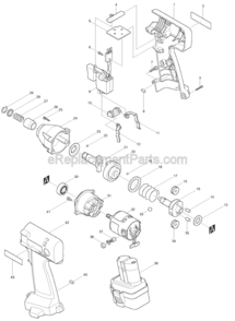 Part Location Diagram of 629762-7 Makita DC Motor