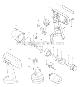 Part Location Diagram of 231907-1 Makita Ring Spring 10