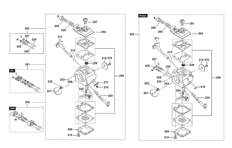 Part Location Diagram of 028151271 Makita Carburetor Cpl.