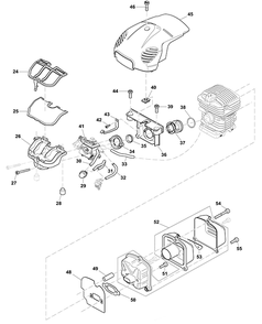 Diagram 2 Diagram and Parts List for EA3200SRBB  Makita Chainsaw