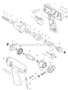 Page A Diagram and Parts List for 6951  Makita Impact Driver