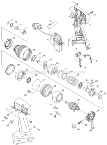 Part Location Diagram of 324262-9 Makita Hammer