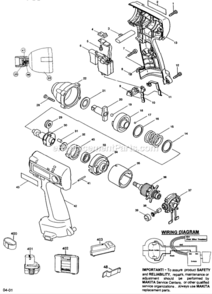 Page A Diagram and Parts List for 6992D  Makita Impact Driver