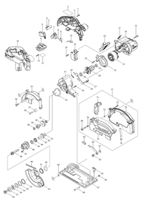 Fig-0 Diagram and Parts List for XSC04T  Makita Saw