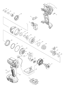 Fig-0 Diagram and Parts List for XDT13SM1  Makita Impact Driver