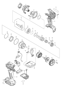 Fig-0 Diagram and Parts List for GWT04D  Makita Wrench