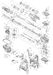 Fig-0 Diagram and Parts List for XRH07ZKUN  Makita Hammer Drill