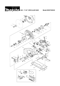 Page 1 Diagram and Parts List for BSS730SHK  Makita Saw