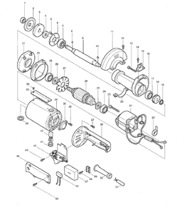Page 1 Diagram and Parts List for 9105  Makita Grinder