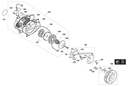 Fig-2 Diagram and Parts List for EA5000PRFL  Makita Chainsaw