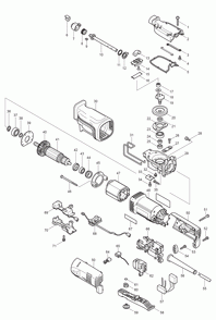 Page 1 Diagram and Parts List for JR1000FT Type 1 Makita Saw